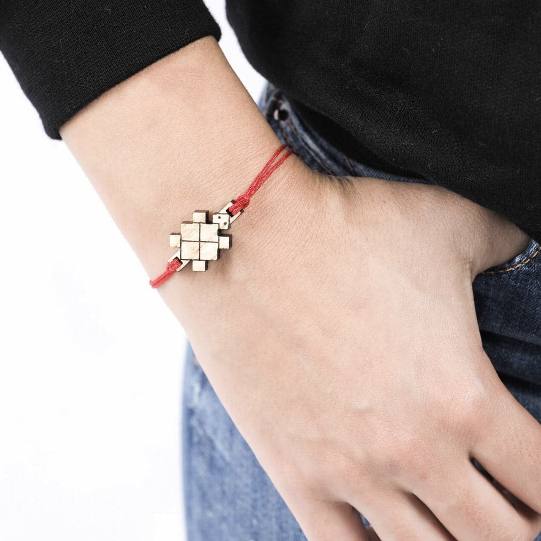 Bracelet Cordon Réglable avec Pendentif Tortue Origami - artisanat Tunisien fait main | ILEYCOM
