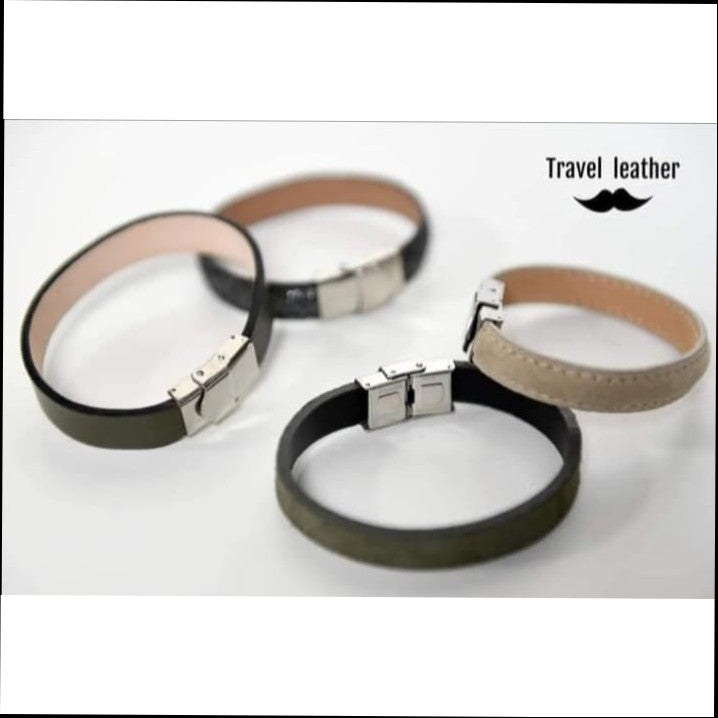 Bracelet Duo Cuir Magenta &amp; Pourpre Sport-Chic - Élégance Vibrante