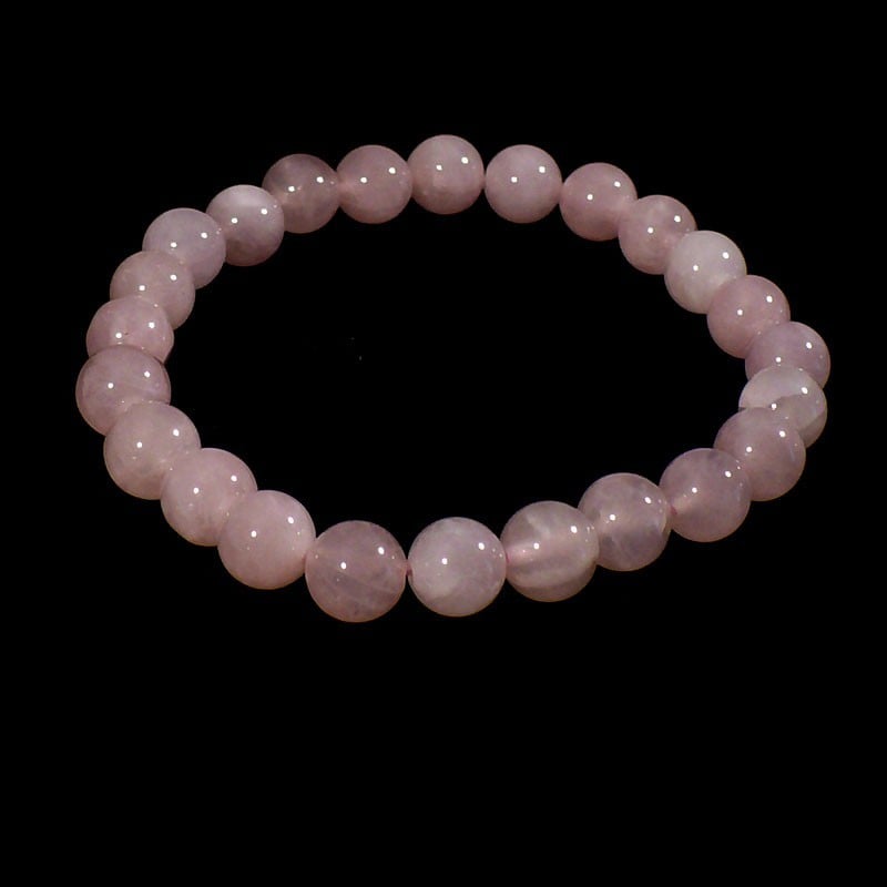 Bracelet AMOUR en pierre quartz rose