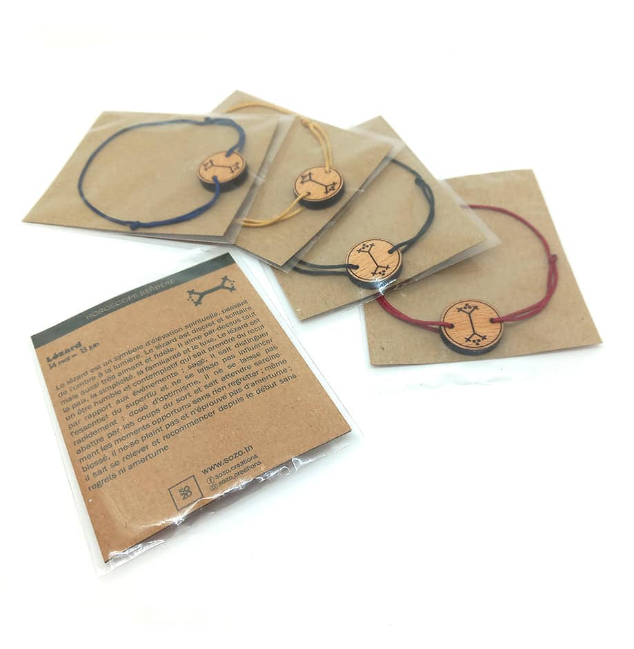 Bracelet horoscope berbère - Lézard (14 mai => 13 juin) - artisanat Tunisien fait main | ILEYCOM