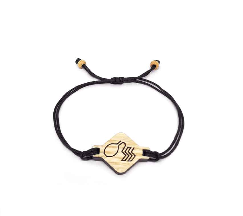 Bracelet Horoscope Vierge – Pendentif en Bois Massif | Bijou Astrologique Artisa - artisanat Tunisien fait main | ILEYCOM