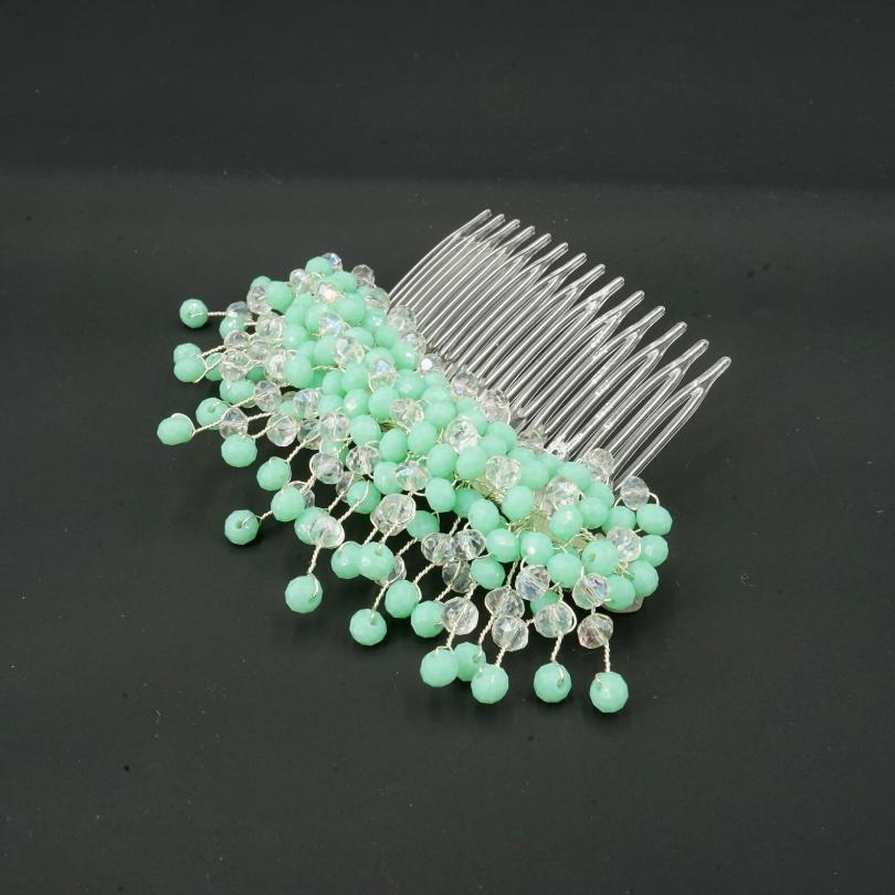 Broche cheveux bleu turquoise , MODÈLE  Peigne en cristal - artisanat Tunisien fait main | ILEYCOM