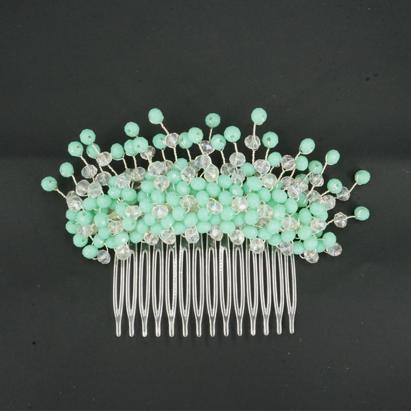 Broche cheveux bleu turquoise , MODÈLE  Peigne en cristal - artisanat Tunisien fait main | ILEYCOM