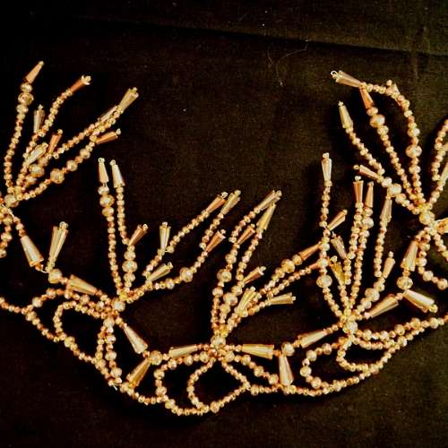 Broche cheveux dorée, modèle tresse - artisanat Tunisien fait main | ILEYCOM