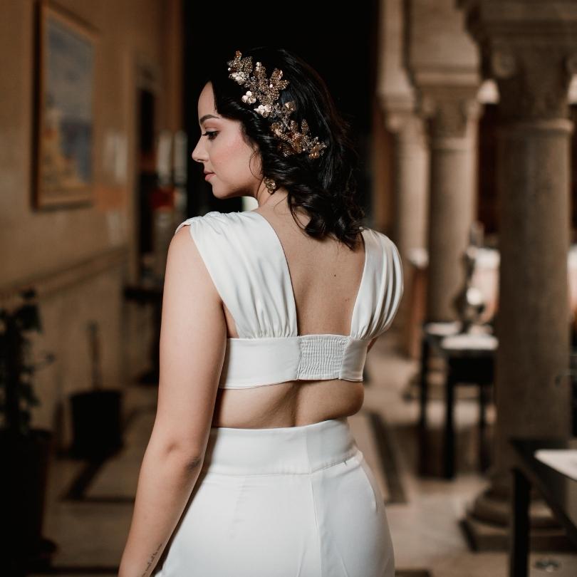 Broche de cheveux décoratif de mariage en or, peigne à cheveux en cristal et en  - artisanat Tunisien fait main | ILEYCOM