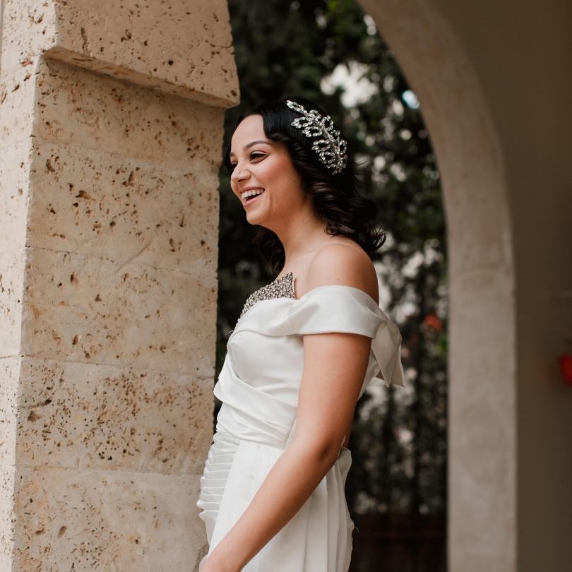 Broche de cheveux de mariée en strass, Pièce de cheveux de mariage, Halo de chev - artisanat Tunisien fait main | ILEYCOM