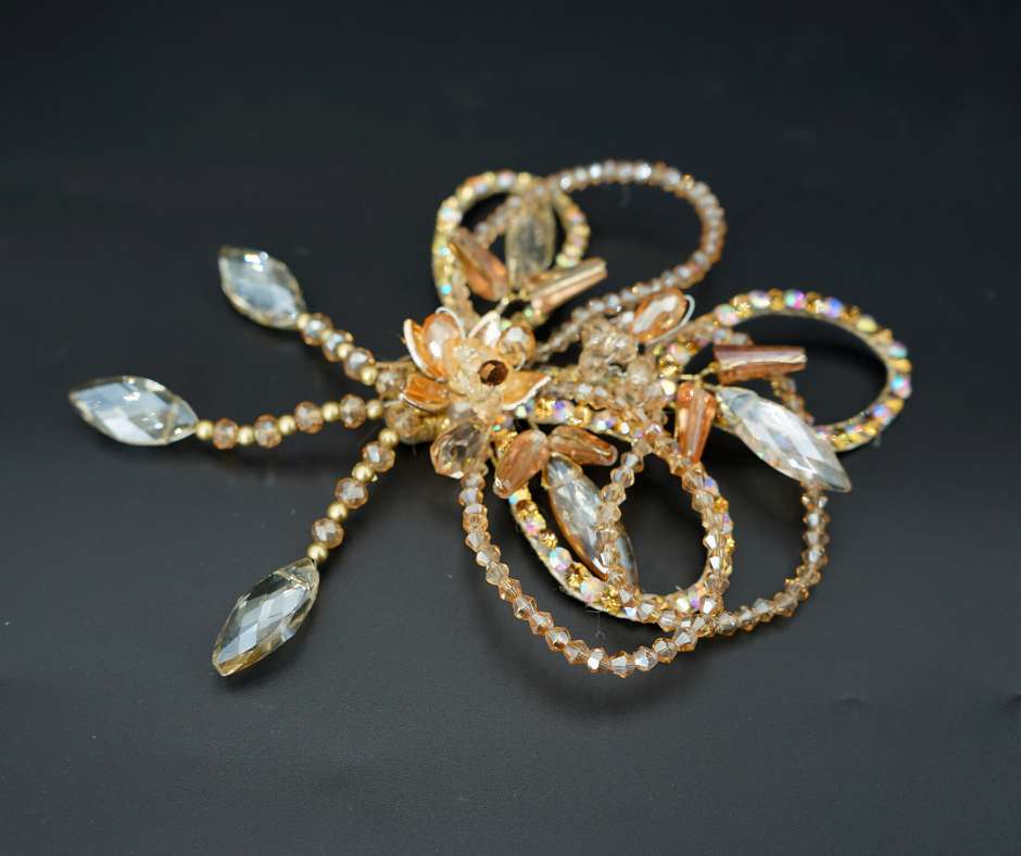 Broche dorée, modèle Rond - artisanat Tunisien fait main | ILEYCOM