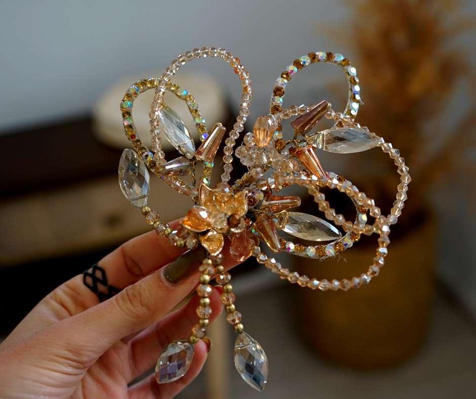 Broche dorée, modèle Rond - artisanat Tunisien fait main | ILEYCOM