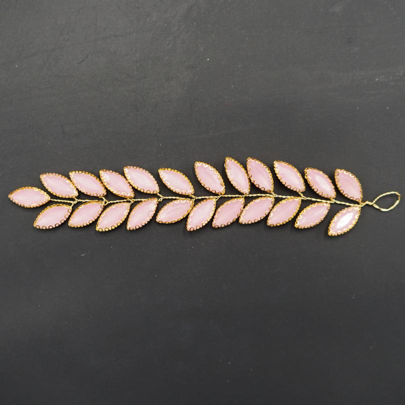 Broche en cristal rose, Vigne de cheveux mariage rose, bijoux de cheveux rose, p - artisanat Tunisien fait main | ILEYCOM