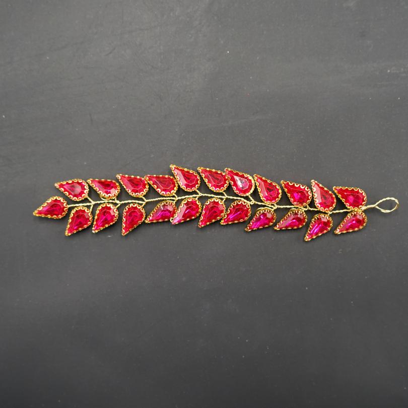 Broche en cristal rose, Vigne de cheveux mariage rose, bijoux de cheveux rose, p - artisanat Tunisien fait main | ILEYCOM