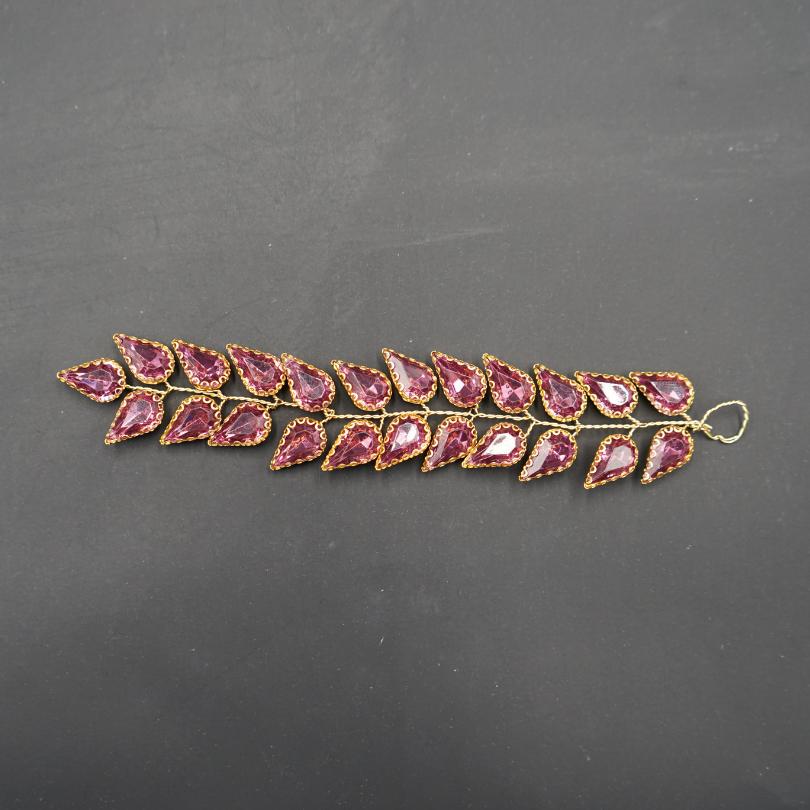 Broche en cristal violet , Vigne de cheveux mariage violet , bijoux de cheveux v - artisanat Tunisien fait main | ILEYCOM