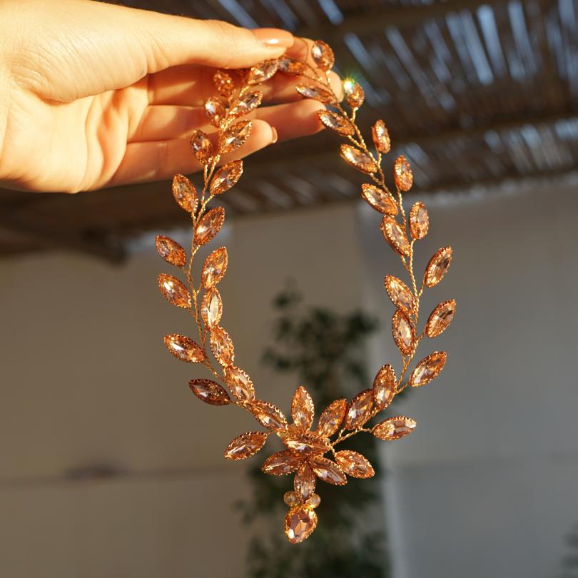 Broche en perles rose de cheveux de mariage , accessoires de cheveux de mariée,  - artisanat Tunisien fait main | ILEYCOM