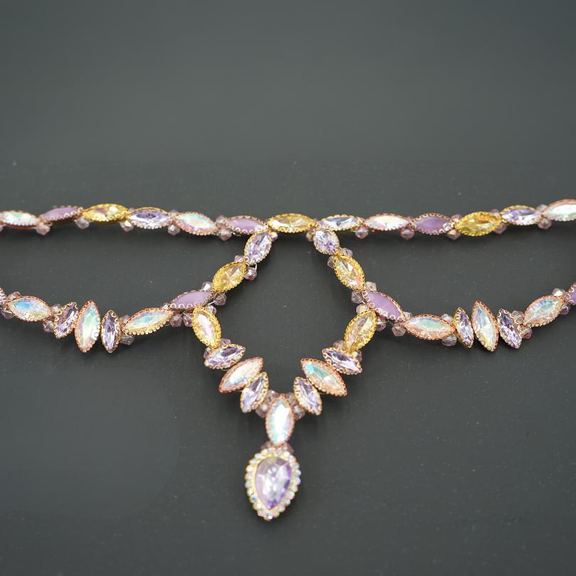 Broche en perles violet de cheveux de mariage , accessoires de cheveux de mariée - artisanat Tunisien fait main | ILEYCOM