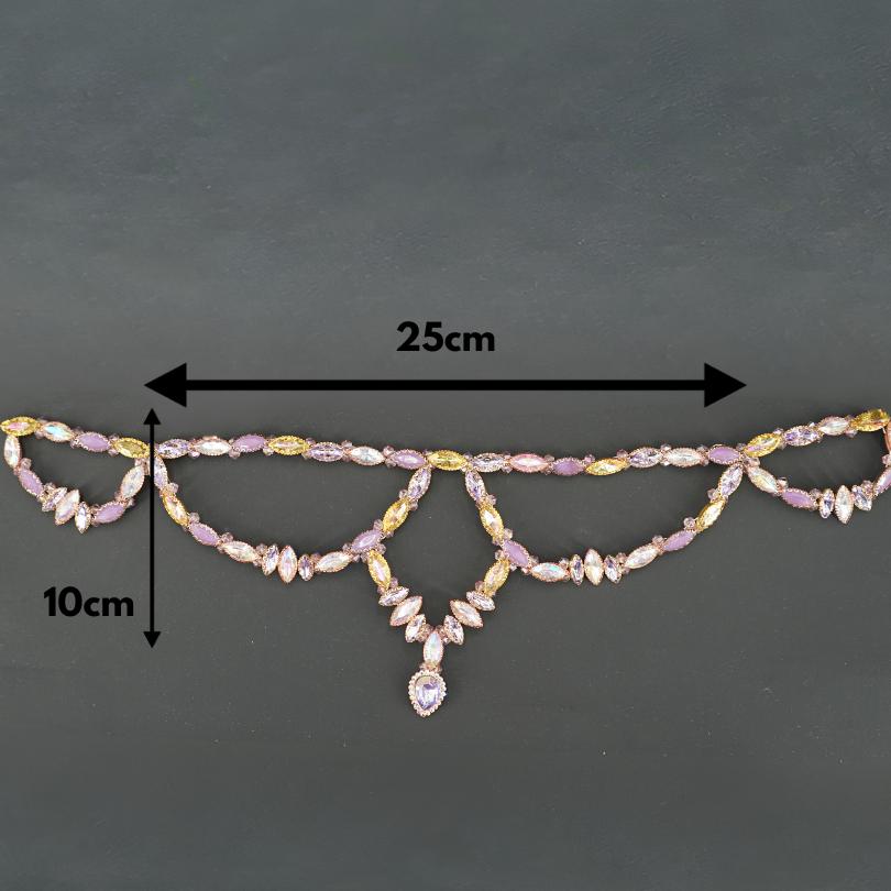 Broche en perles violet de cheveux de mariage , accessoires de cheveux de mariée - artisanat Tunisien fait main | ILEYCOM
