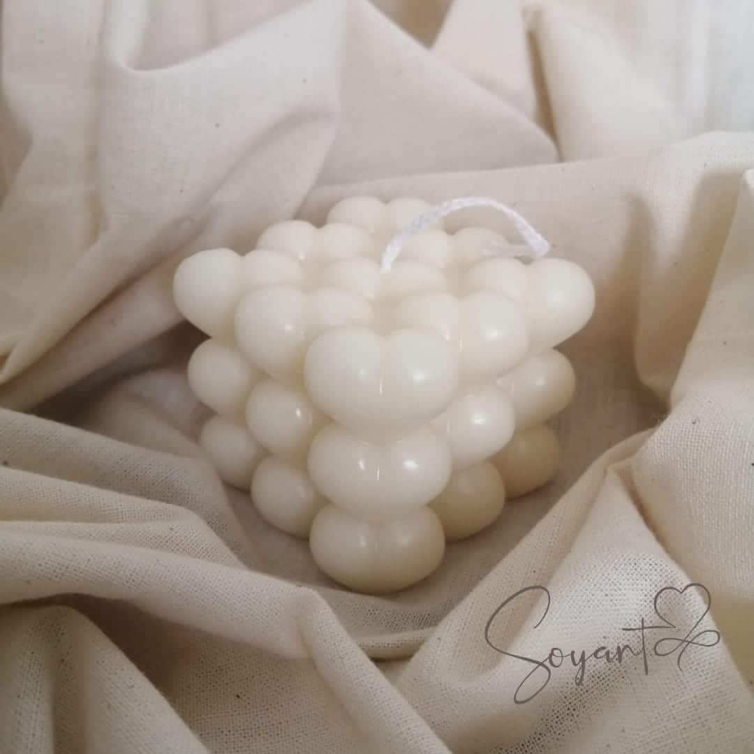 Bubble heart candle - artisanat Tunisien fait main | ILEYCOM
