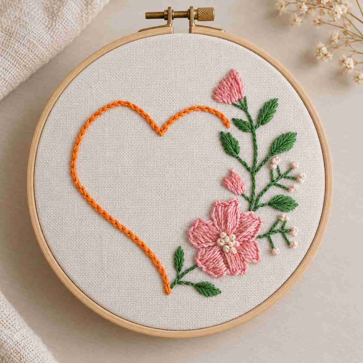 Cadre décoratif brodé à la main pour un intérieur élégant