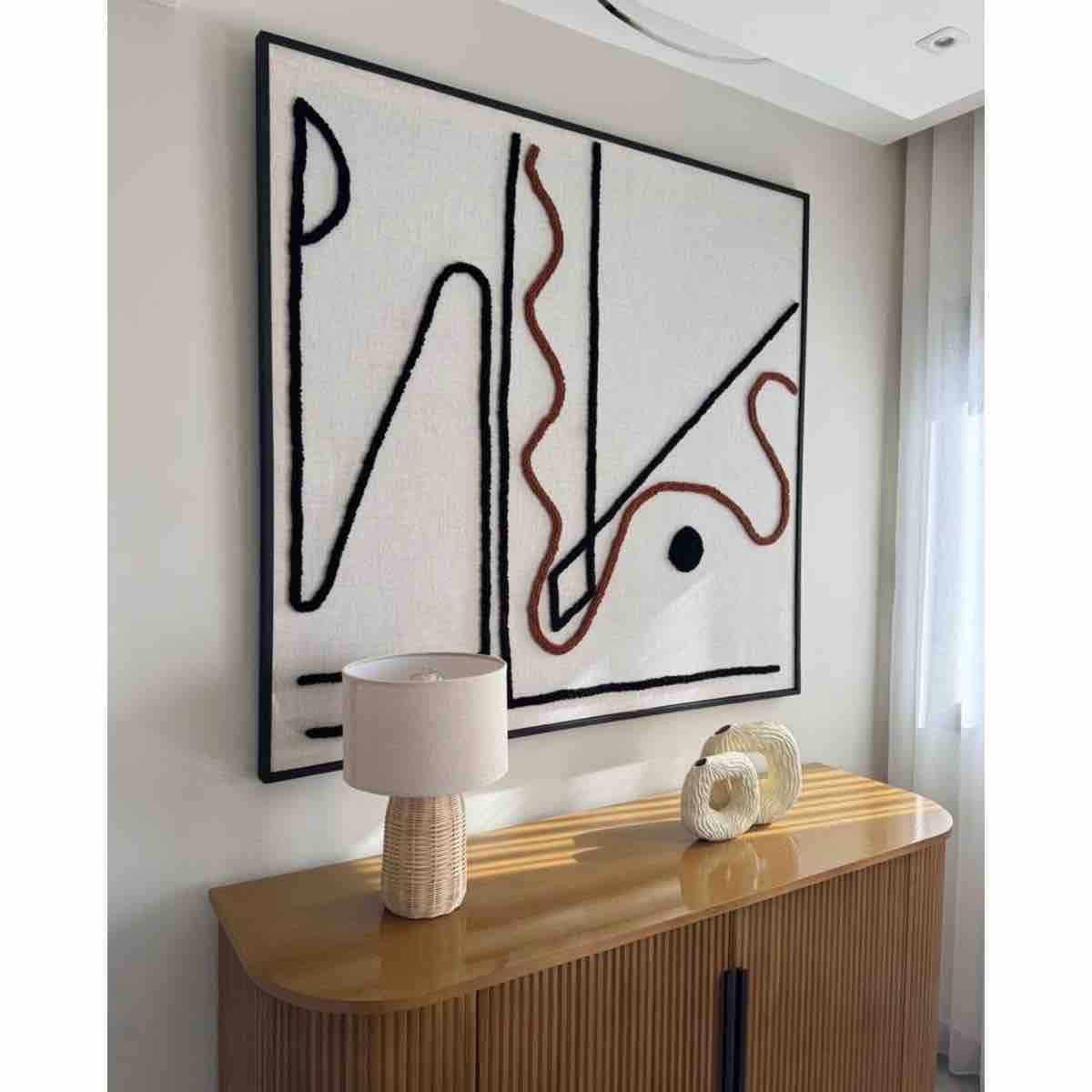 Tableau à motifs linéaires taille unique pour une déco élégante
