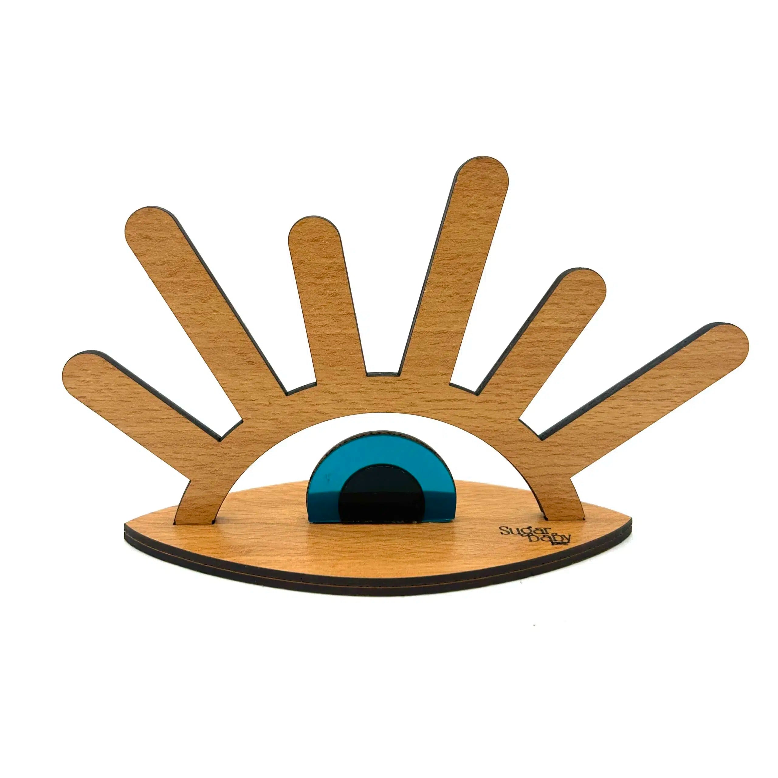 Porte-bagues en bois mdf design œil