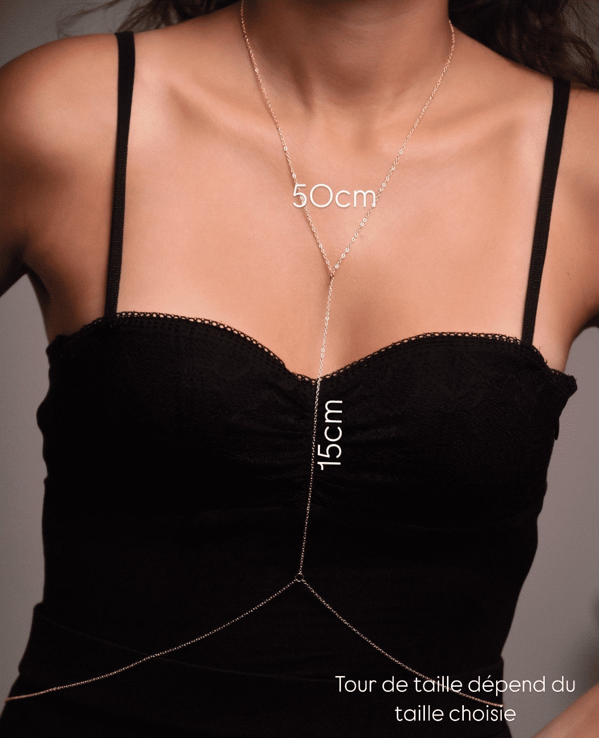 Chaine de corps simple en acier inoxydable - Body chain simple