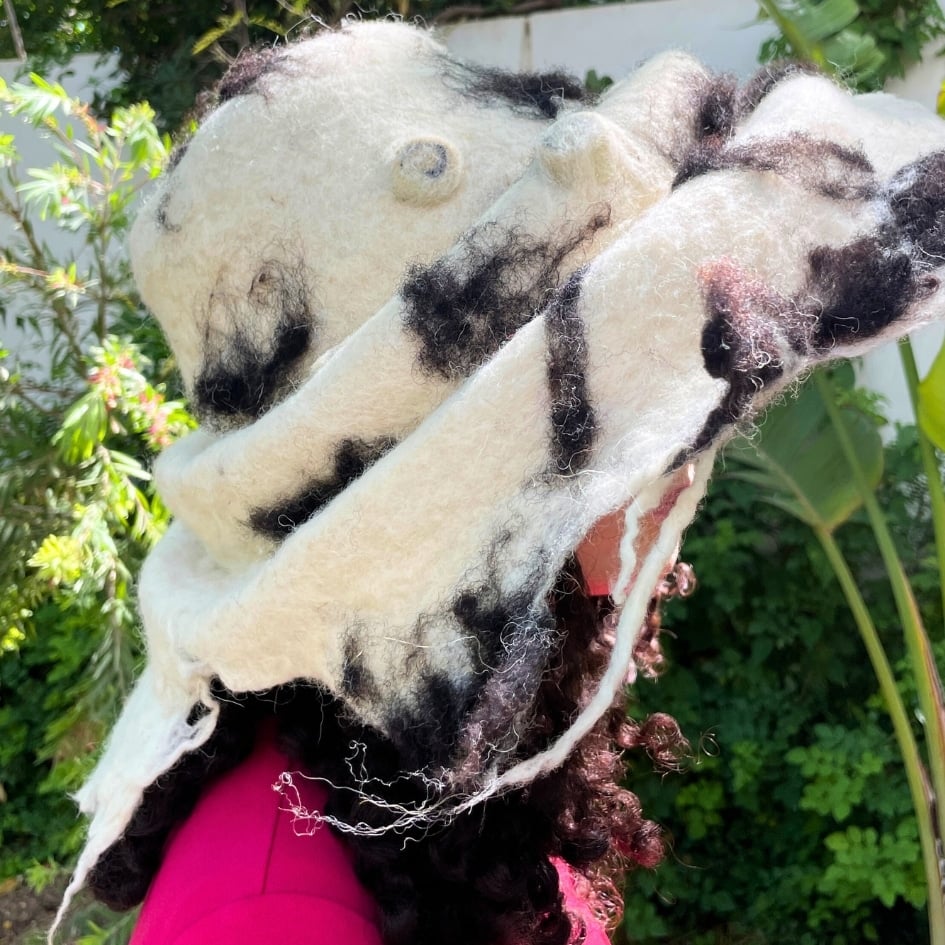 Chapeau Blanc et Noir - artisanat Tunisien fait main | ILEYCOM