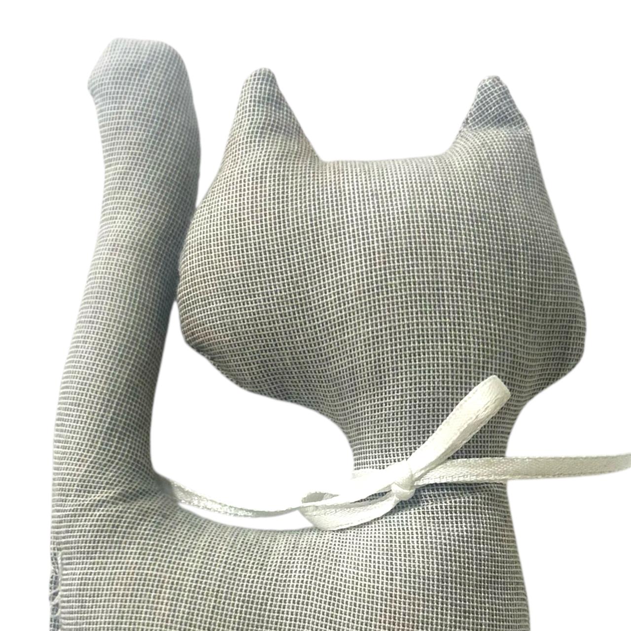 Chat en tissu pour suspension déco ou bijou de sac