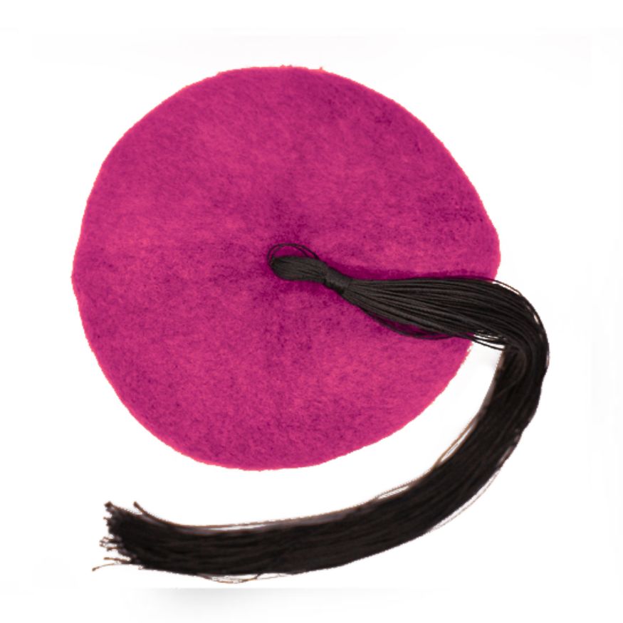 Chéchia Tunisienne Magenta En Laine Avec Pompom - artisanat Tunisien fait main | ILEYCOM