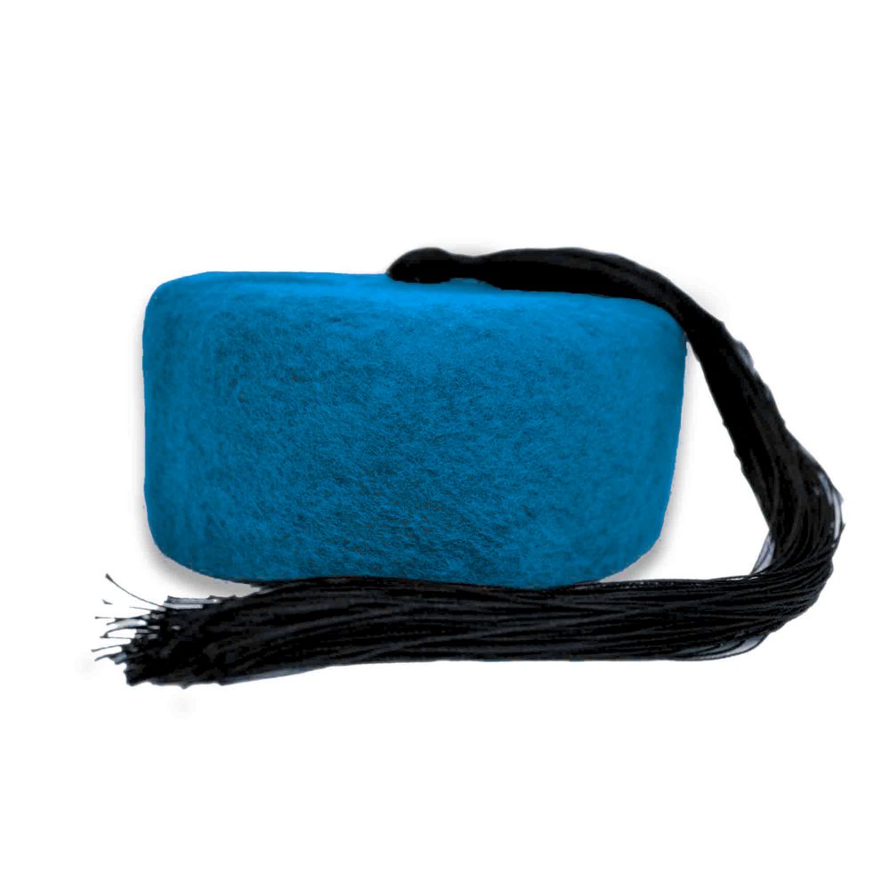 Chéchia Tunisienne Turquoise En Laine Avec Pompom - artisanat Tunisien fait main | ILEYCOM