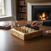 Échiquier en Bois d'Olivier Unique - Artisanat Élégant