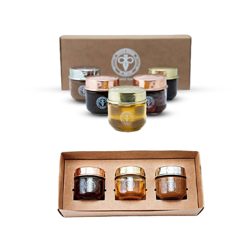 Coffret 3 contenants cuivre martelé – Épices & déco chic - artisanat Tunisien fait main | ILEYCOM