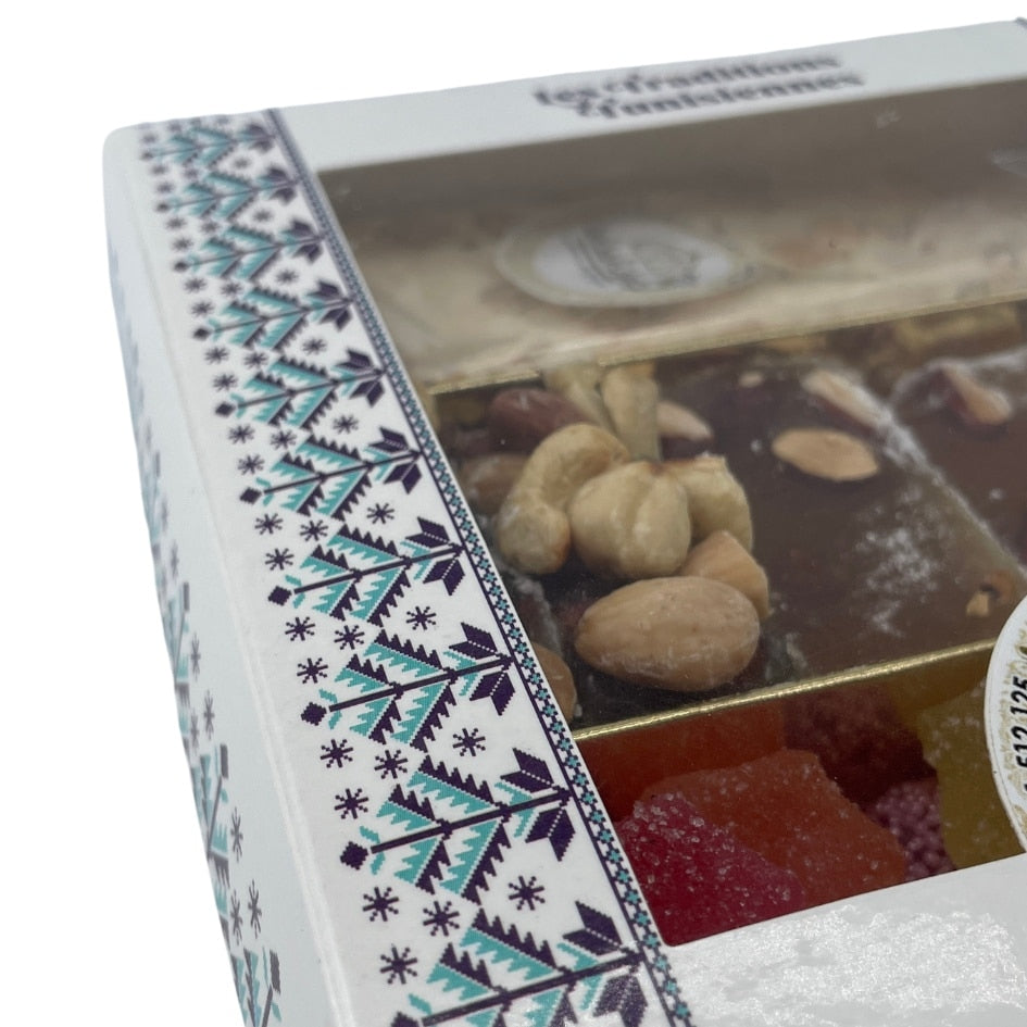 Coffret pâtisserie (Nougat, Loukoum turcs et bonbons 100% naturel) - artisanat Tunisien fait main | ILEYCOM