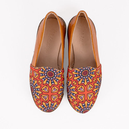 Mocassin tissue en motifs traditionnels mosaïques tunisien “NARANJA”