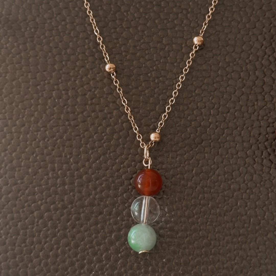Collier 3 pierres Big 3 - artisanat Tunisien fait main | ILEYCOM