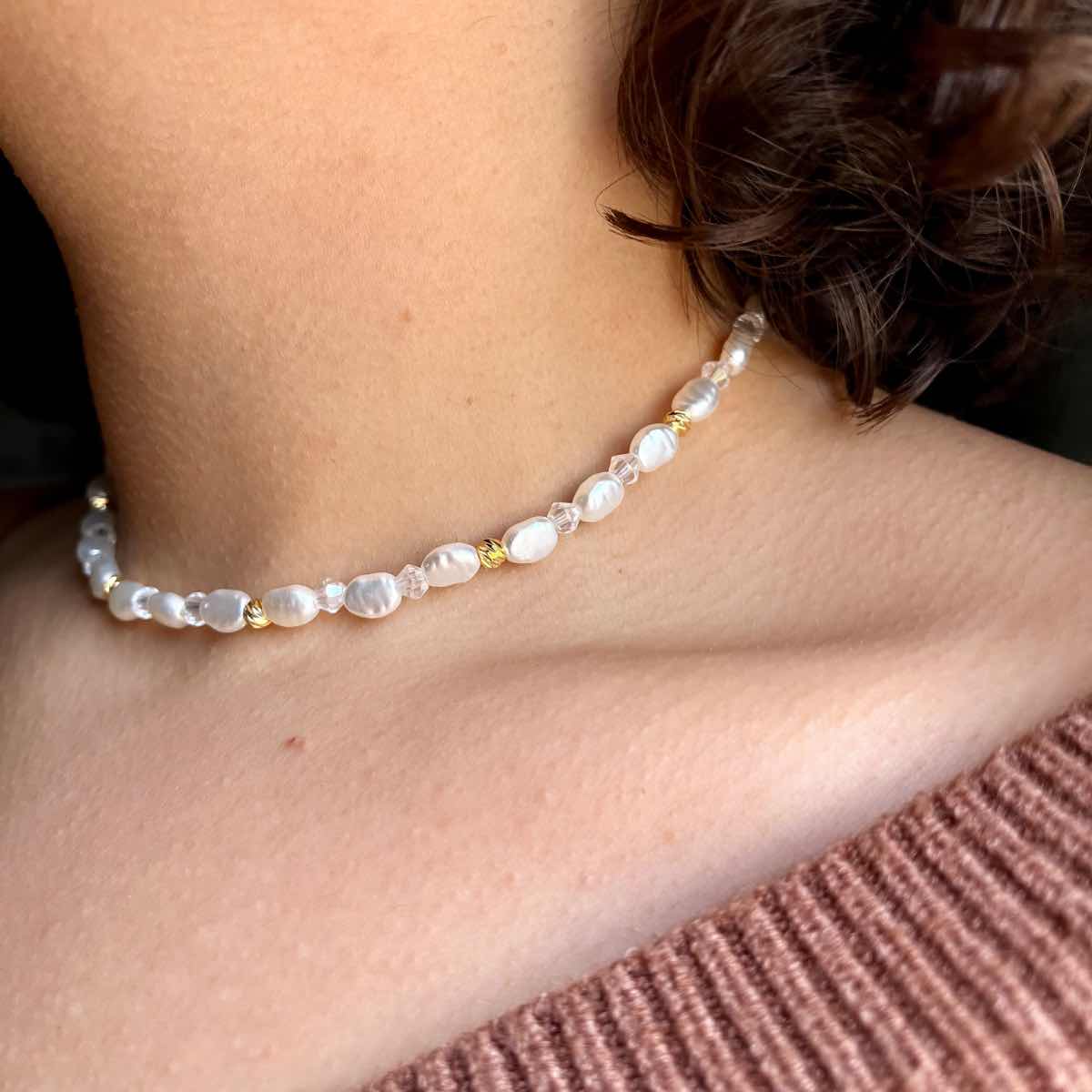 Collier perles en cristal éclatant pour un style unique
