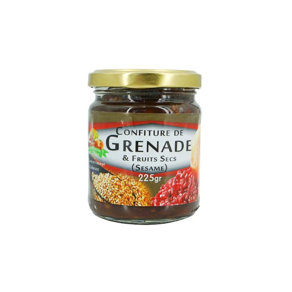 Pomegranate jam with dried fruits