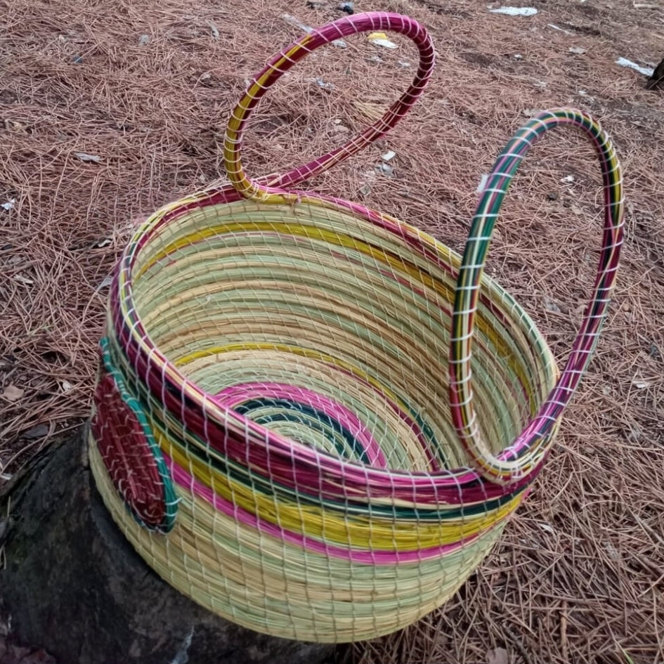Couffin artisanal en fibres naturelles, fait main - artisanat Tunisien fait main | ILEYCOM