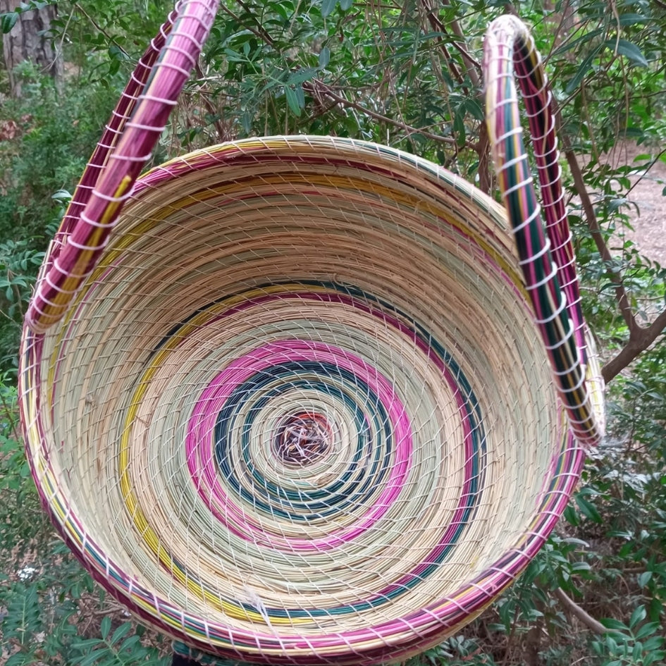 Couffin artisanal en fibres naturelles, fait main - artisanat Tunisien fait main | ILEYCOM