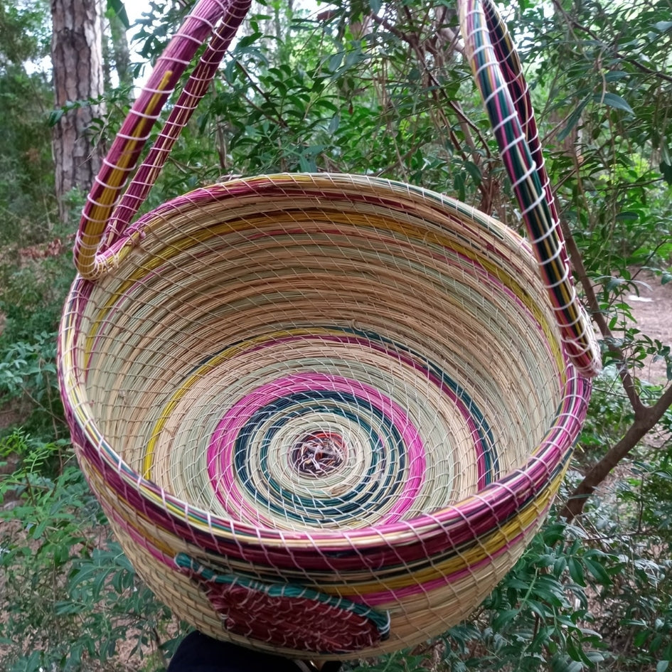 Couffin artisanal en fibres naturelles, fait main - artisanat Tunisien fait main | ILEYCOM