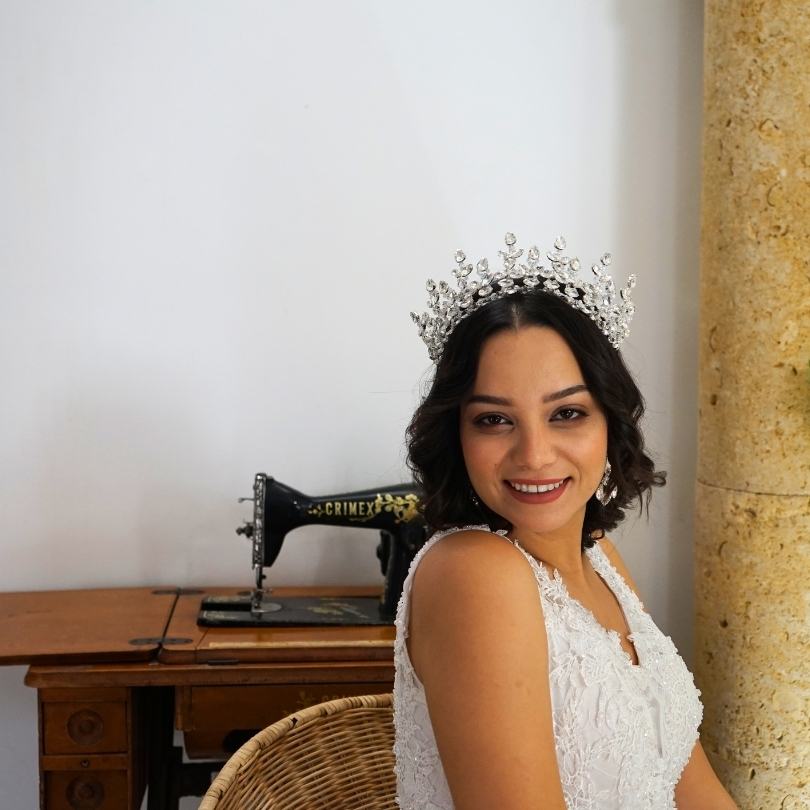 Couronne de mariage blanche, Couronne de diadème en cristal baroque, diadème de  - artisanat Tunisien fait main | ILEYCOM