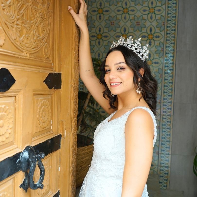 Couronne de mariage blanche, Couronne de diadème en cristal baroque, diadème de  - artisanat Tunisien fait main | ILEYCOM