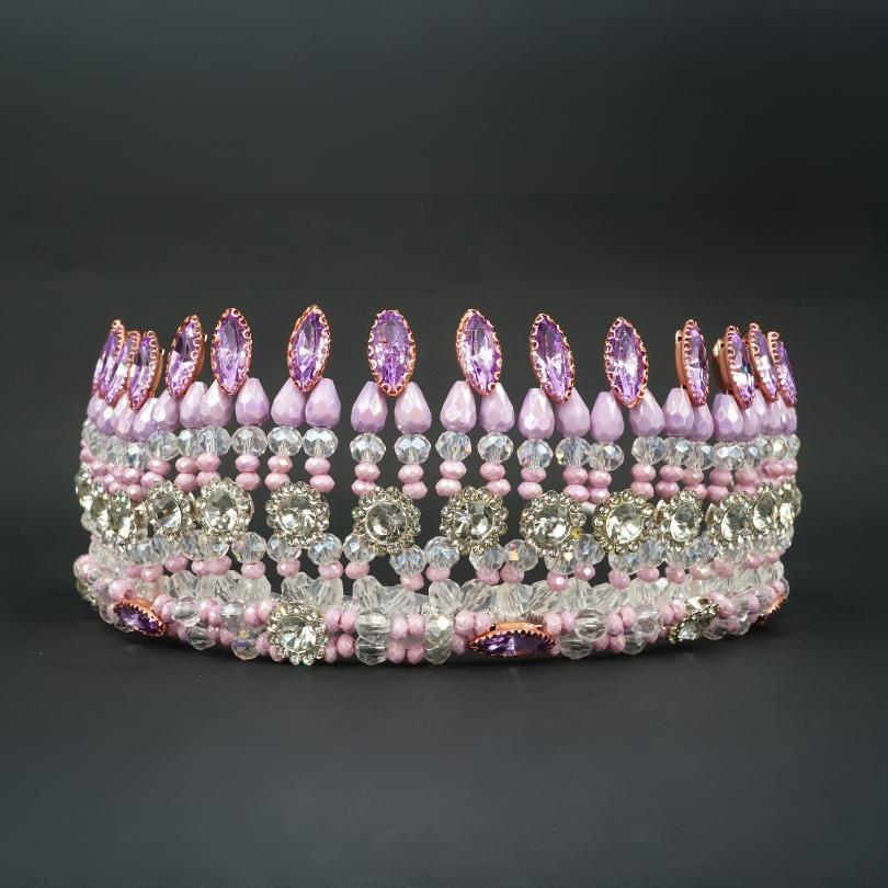 Couronne de Mariage couleur violet, modelé reine royale - artisanat Tunisien fait main | ILEYCOM