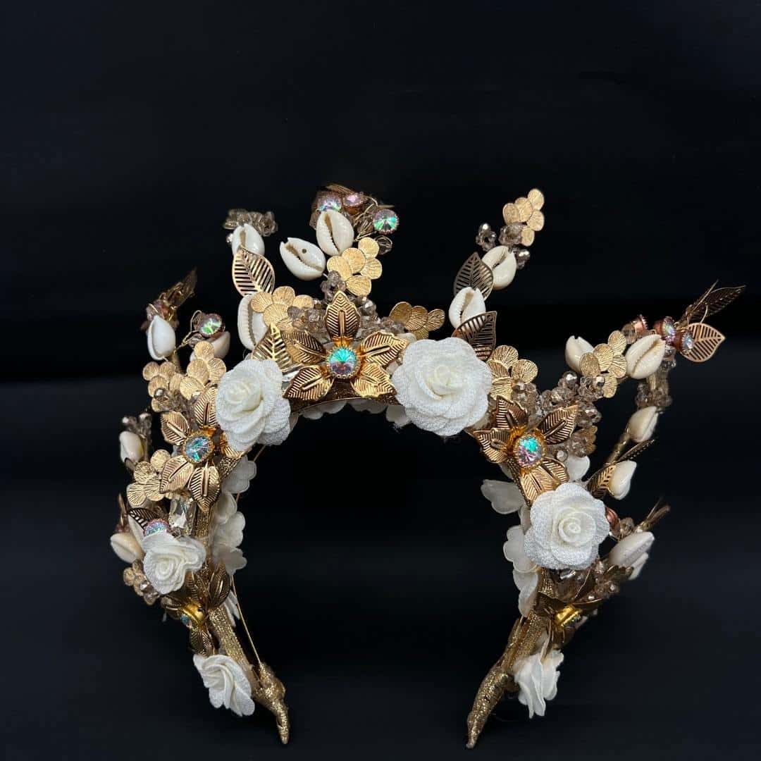 Couronne princesse avec des coquillages - artisanat Tunisien fait main | ILEYCOM
