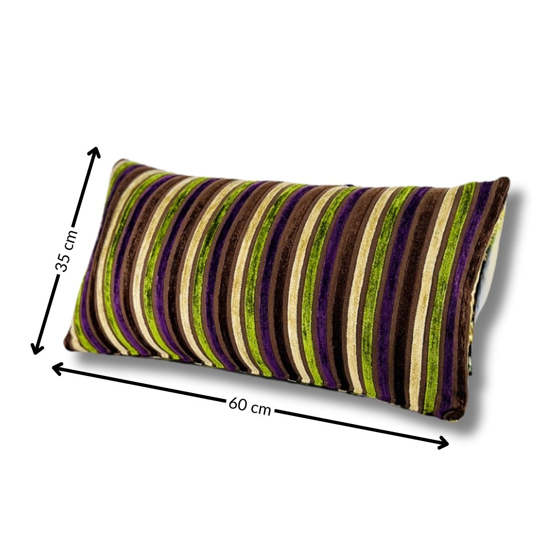Coussin décoratif rectangulaire en velours jaguar (60x35 cm) - artisanat Tunisien fait main | ILEYCOM