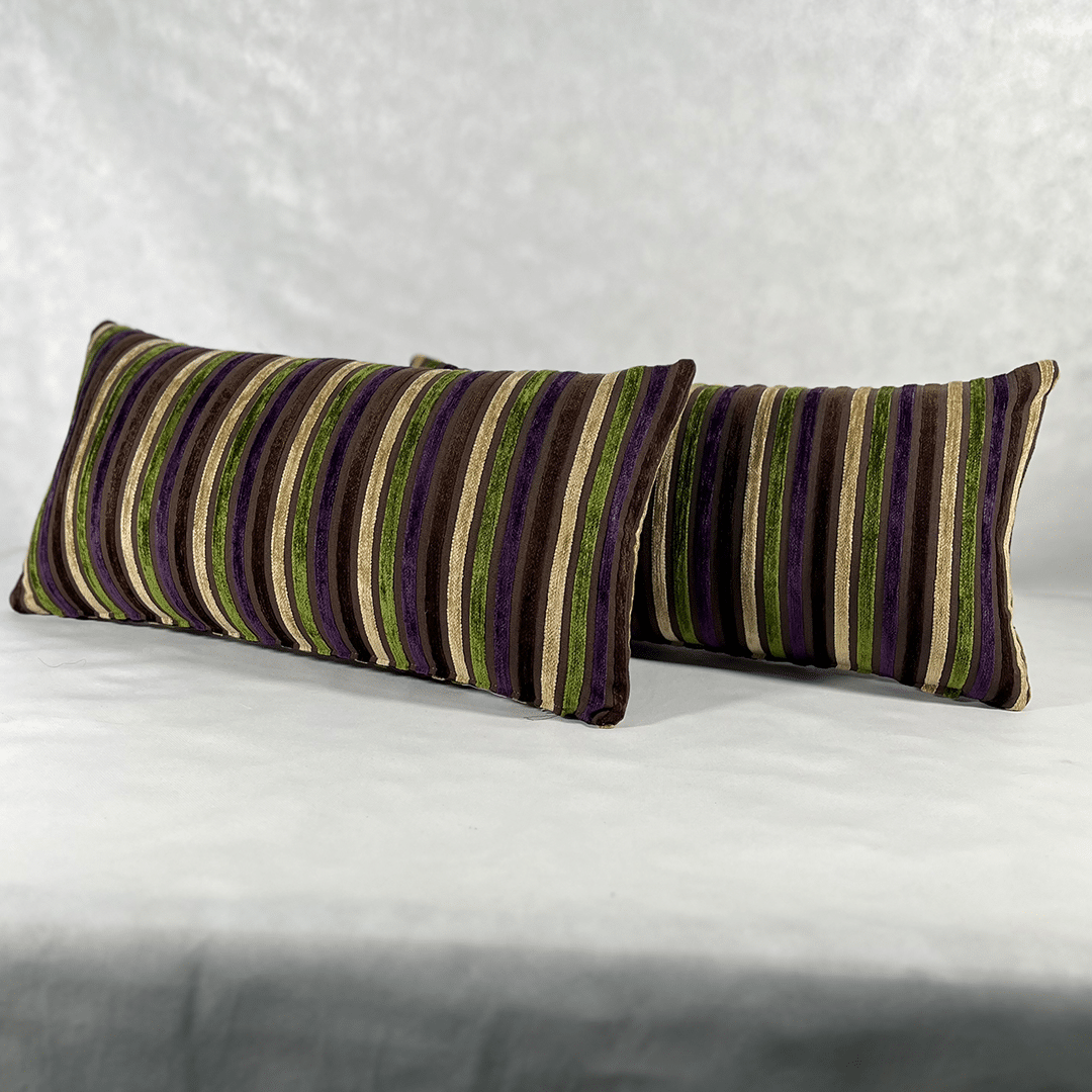 Coussin décoratif rectangulaire en velours jaguar (60x35 cm) - artisanat Tunisien fait main | ILEYCOM