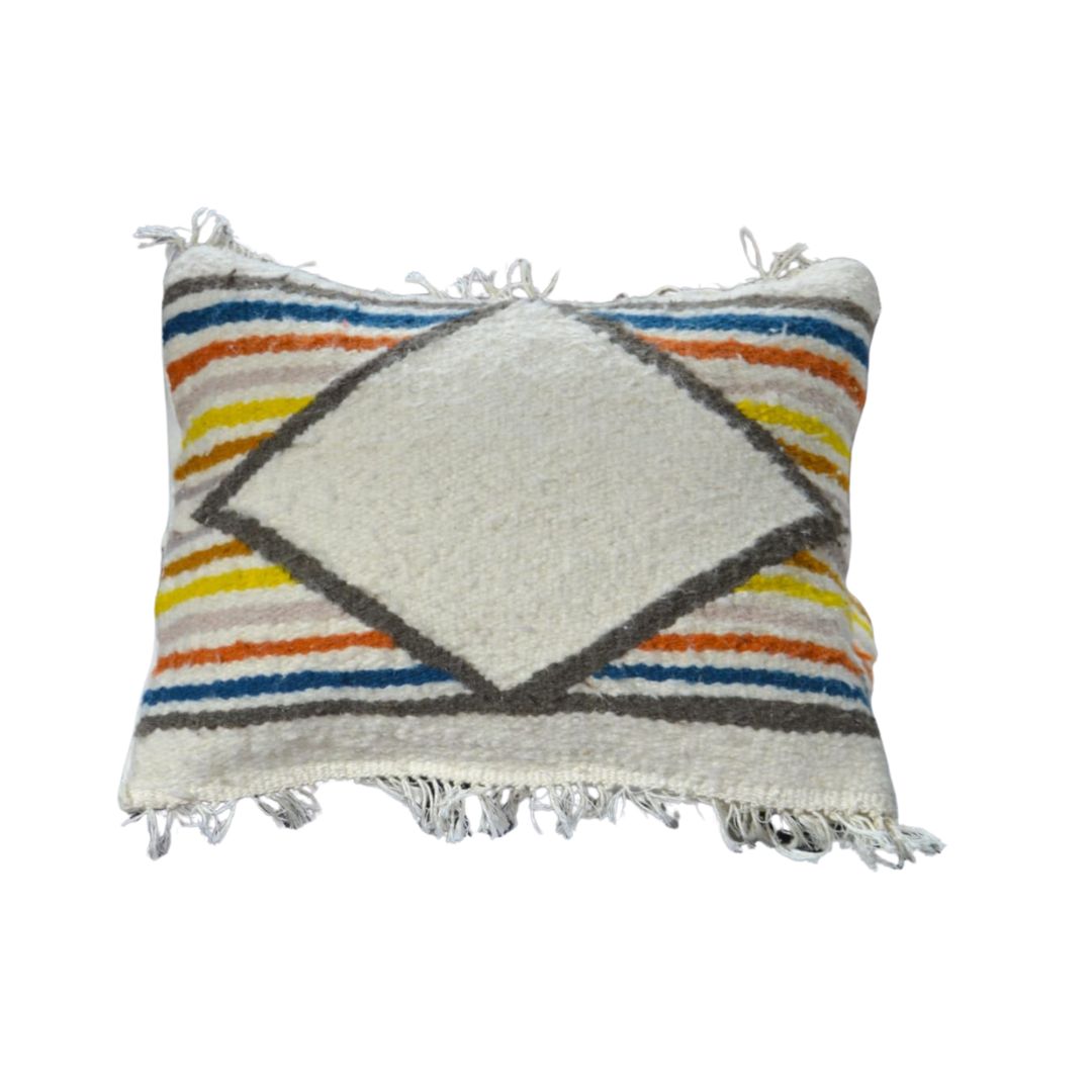 Coussin en laine pure fait-main - artisanat Tunisien fait main | ILEYCOM
