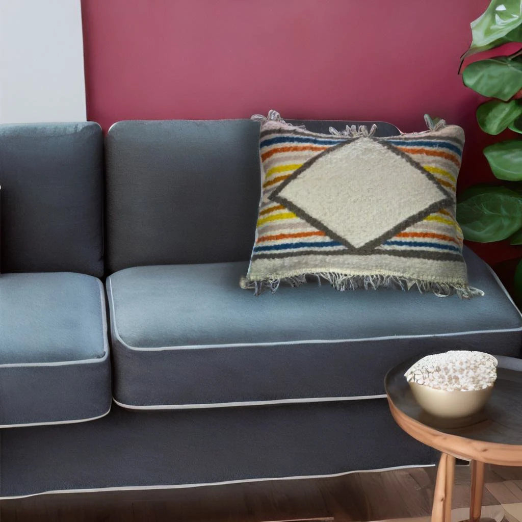 Coussin en laine pure fait-main - artisanat Tunisien fait main | ILEYCOM