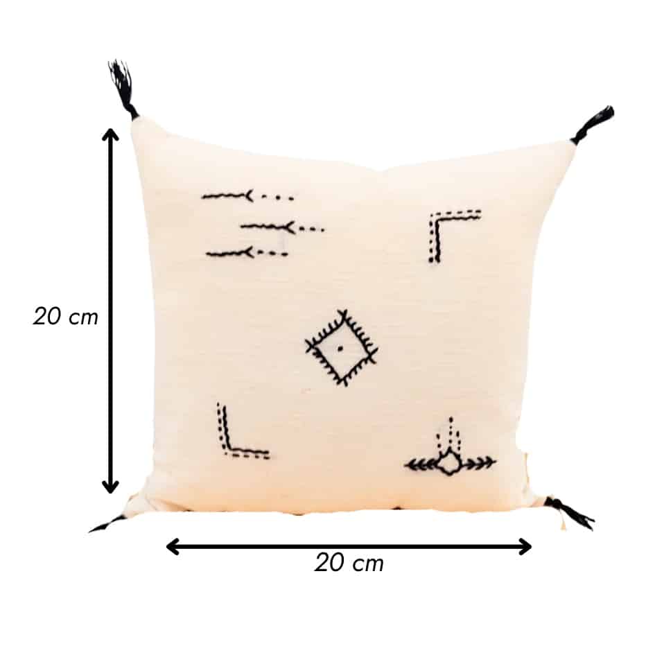 Coussin Fait Main en Laine – Style Artisanal et Écologique - artisanat Tunisien fait main | ILEYCOM