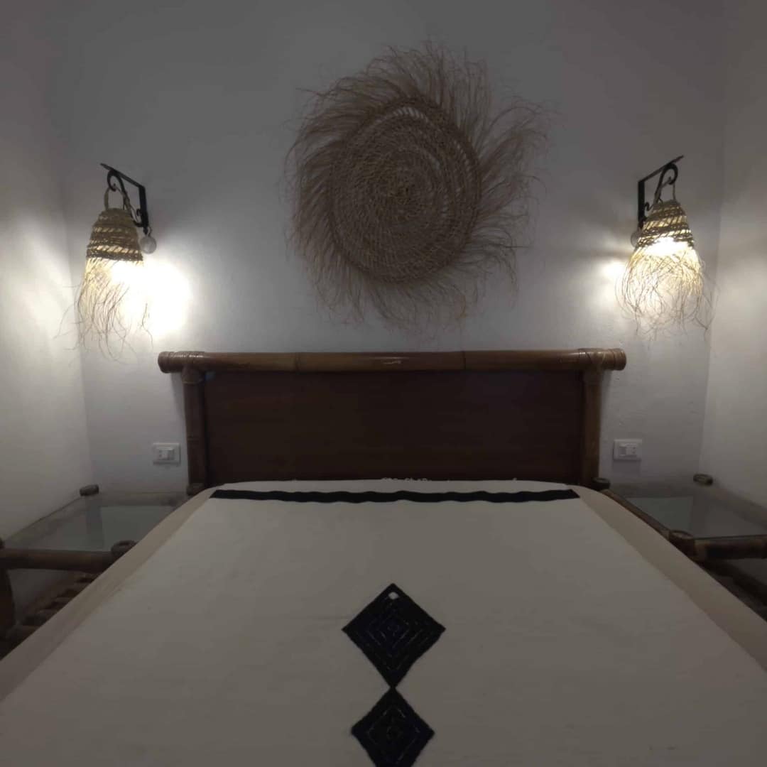 Couverture Houta 100% Laine inspirée du patrimoine djerbien (2,50m x 1,50m) - artisanat Tunisien fait main | ILEYCOM