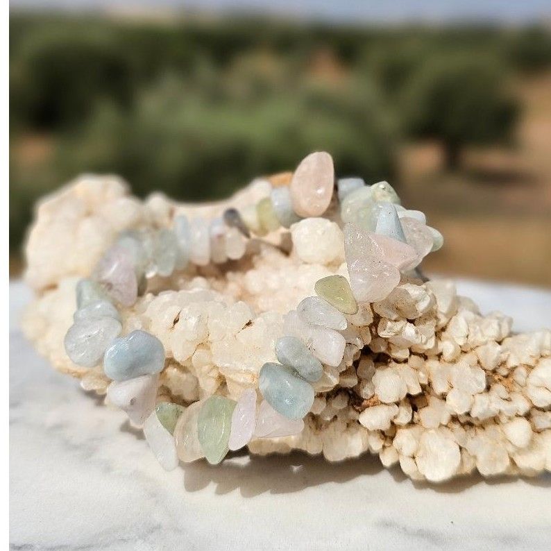 bracelet morganite naturel élastique pour un style unique