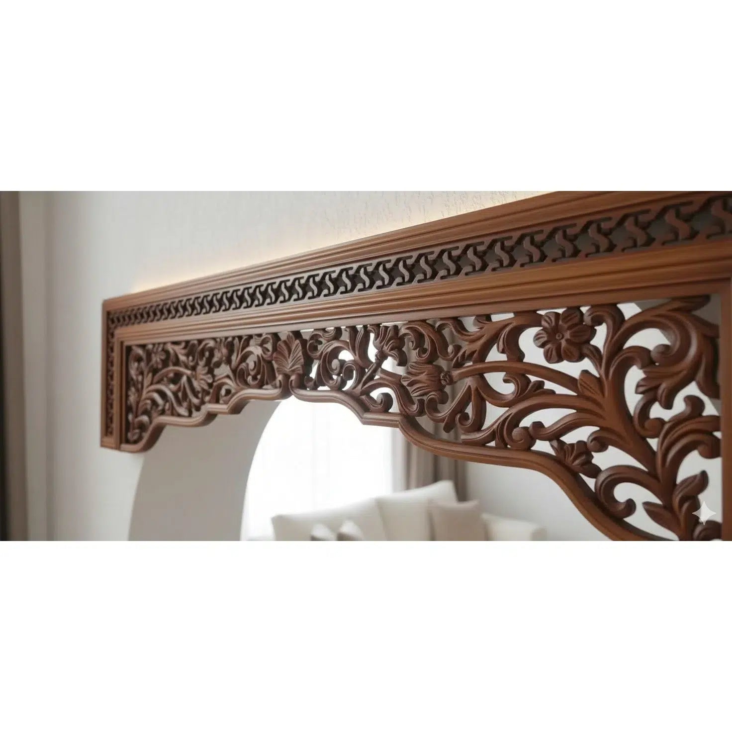 panneau mural bois artisanat exclusif en bois massif 60x225 cm