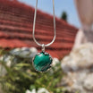 Collier malachite naturelle en argent 925